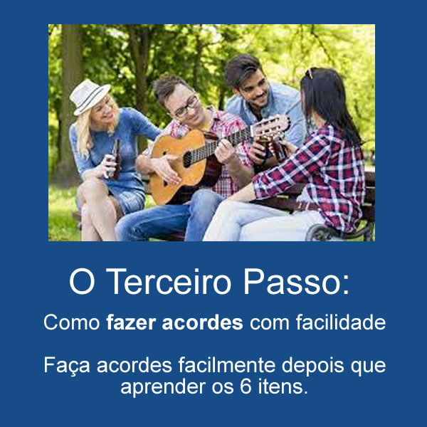 O terceiro passo: Como fazer acordes facilmente com a aplicação dos 6 itens